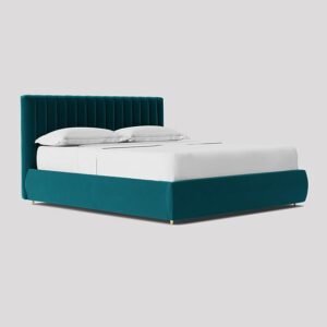 ComfortLuxLiving modern upholstered king size bed made from Sheesham wood with matte finish for bedroom