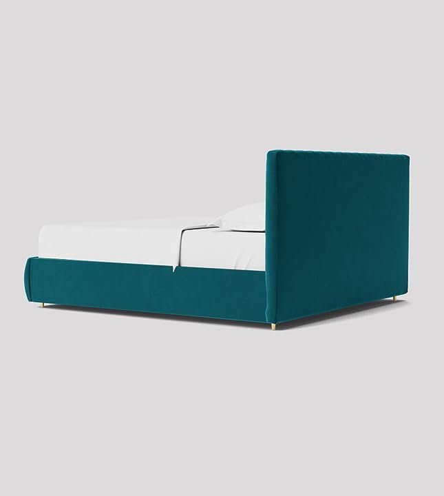 ComfortLuxLiving Modern Upholstered King Size Bed in Sheesham Wood – Matte Finish, Durable Wooden Bed Frame - Image 4